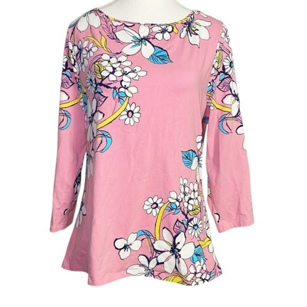 Talbots Pink Floral Blouse